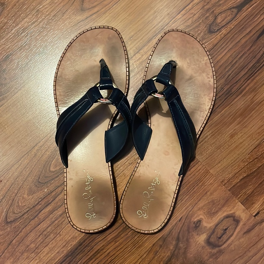Lilly Pulitzer Navy Sandals